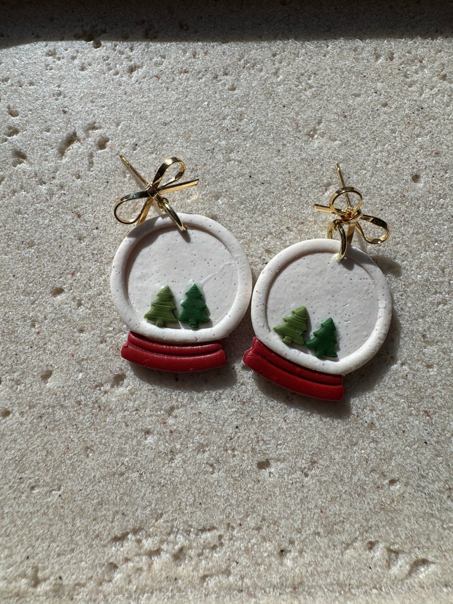 Snow Globe with tiny Christmas trees