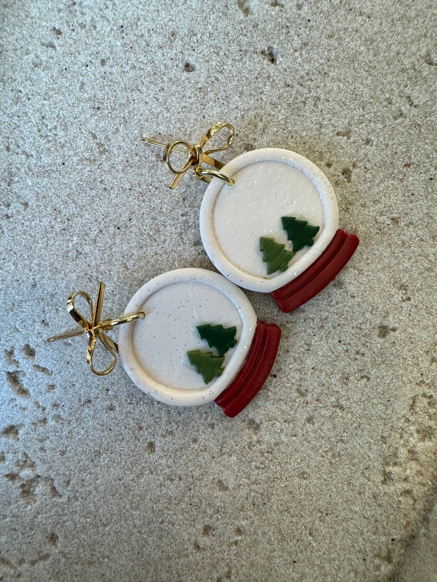 Snow Globe with tiny Christmas trees
